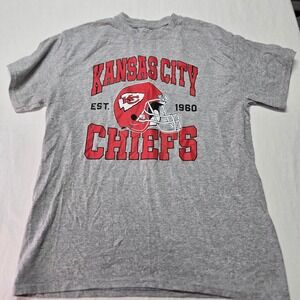 Kansas City Chiefs T Shirt NFL Team Apparel Est 1960 Gray Football Mens Medium